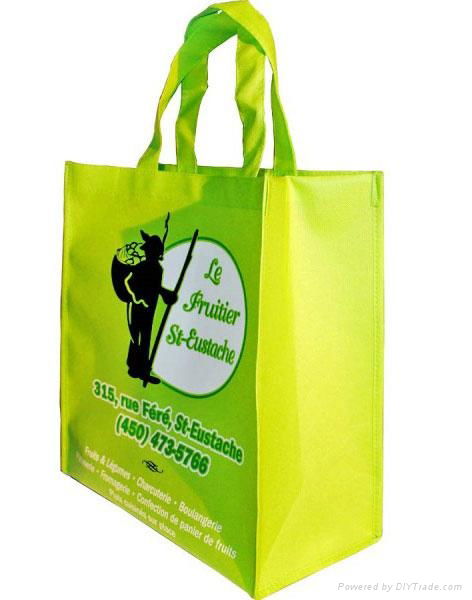 Custom promotional nonwoven shopping bag with silk screen printing