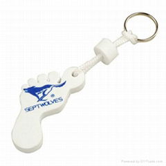 promotional EVA keychain with custom shape and logo