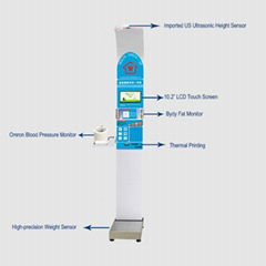 Body composition height weight blood pressure measurement scale fat analyzer