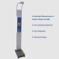 Coin operated body height weight scale machine