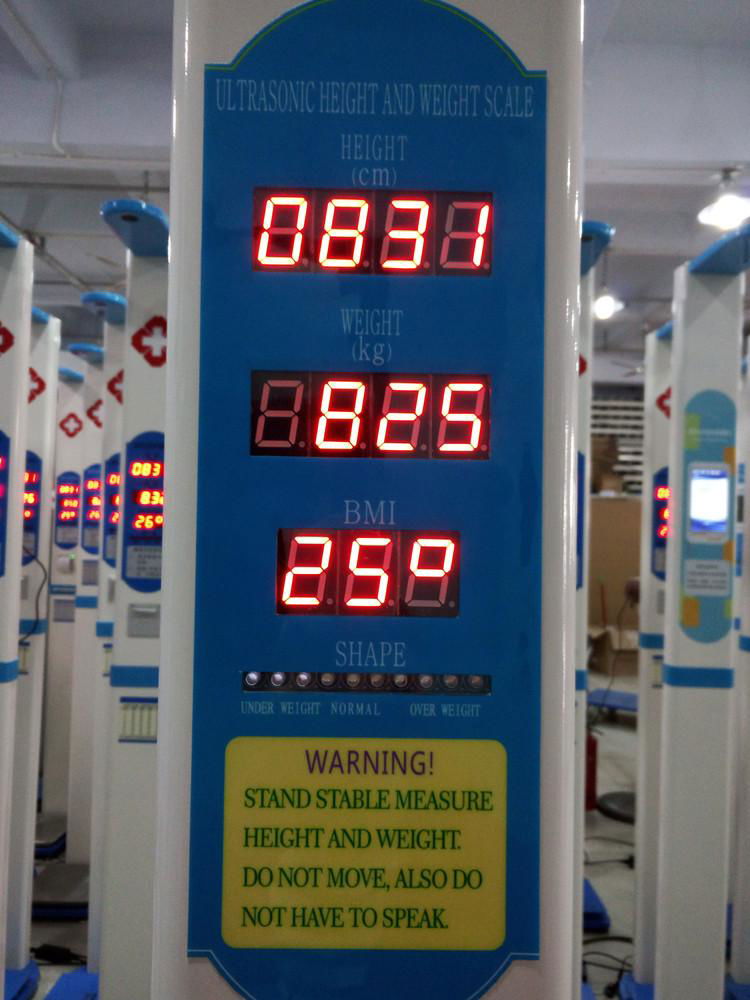 Ultrasonic physical examination machine body height weight BMI scale 5