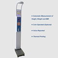 Coin operated height weight BMI measuring instrument ultrasonic body scale 4