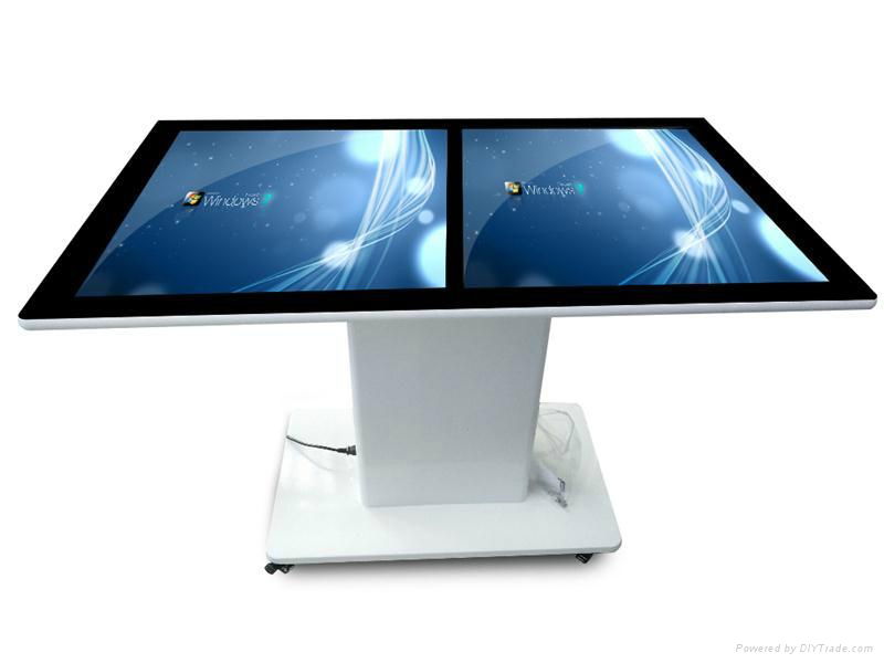 21.5 inch Restaurant coffee shop waterproof 2 screens interactive touch table 3
