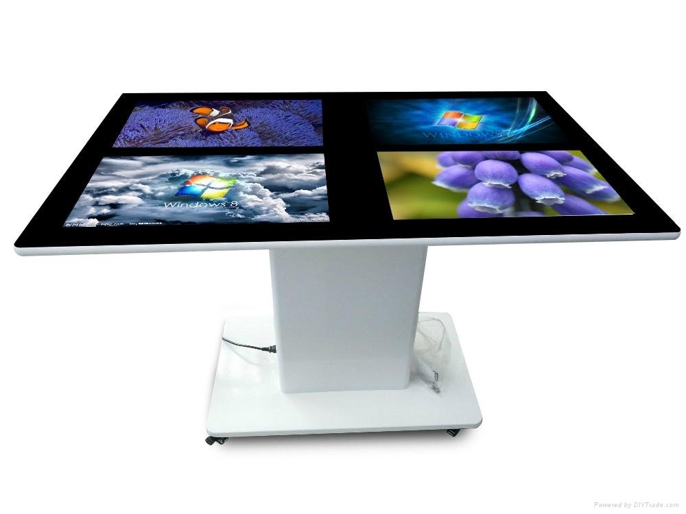 21.5 inch Restaurant coffee shop waterproof 2 screens interactive touch table 2