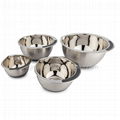 stainless steel mixing bowl with non-slip edge spout mouth 1