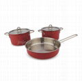 5pcs hot sale stainless steel pot