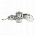 8pcs stainless steel cookware set straight body   1