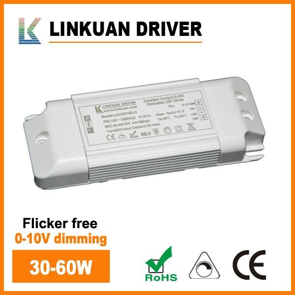 60W 0-10V dimming LED driver flicker free for panel lights LKAD069D-C