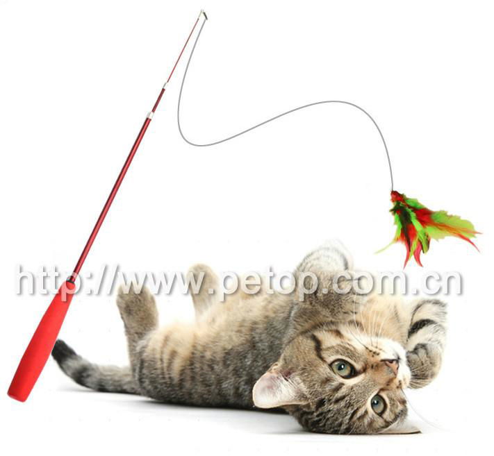 New  Wholesale Lovely Christmas  feather Cat Teaser toy 3