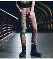 OEM New Design Fashion Colorful Print Narrow Bottom MenS Skinny Jeans Y052 4