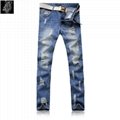 New Style Hip Hop Denim Fabric Man Damaged Jeans Ripped Pants Y062