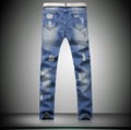 New Style Hip Hop Denim Fabric Man Damaged Jeans Ripped Pants Y062 2