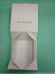 white cube box ampackaging cardboard folding boxes for wedding invitation