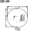 GROW R502 DC3.3V Circular Blue Red LED MX1.0-6pin Fingerprint Access Control