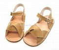 Slide sandal shoes direct from the factory italian summer boys leather sandals 4