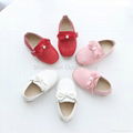 Kids walking shoes soft leather rubber sole office baby shoes 5