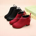 New arrival quality pink baby boots infant booties cute baby booties 3