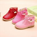 New arrival quality pink baby boots infant booties cute baby booties 5