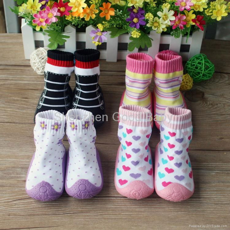 2017 fashion comfortable ant-slip baby socks shoes 3