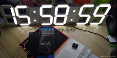 Red Led 3D digtial clock 88:88