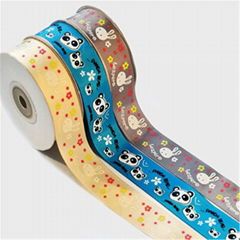 Wholesale 100%polyester custom printed grosgrain ribbon