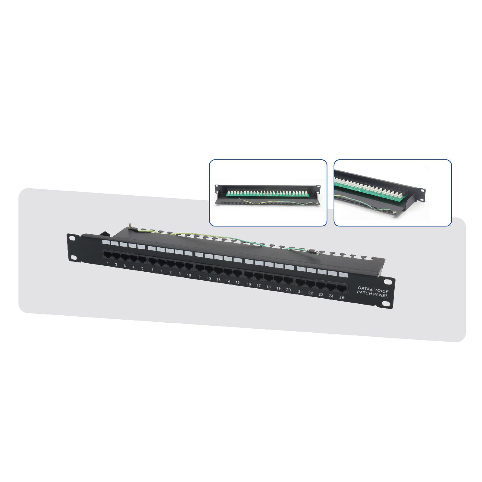 RJ11 CAT3 25 PORT 50 PORT PATCH PANEL 2