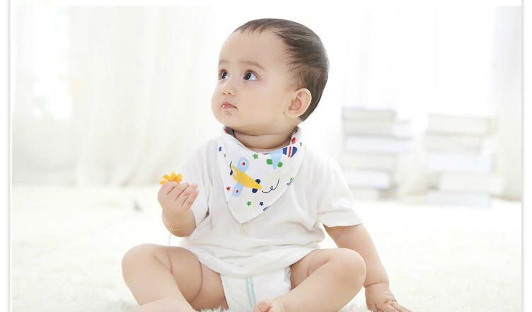 USA hot sell  100% Organic Cotton absorbent Baby Bib 2