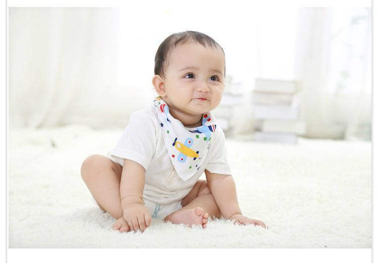 USA hot sell  100% Organic Cotton absorbent Baby Bib 3