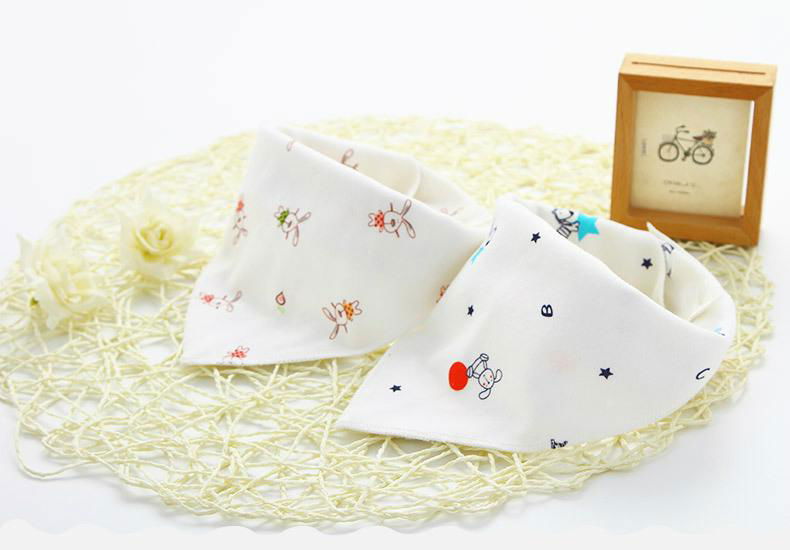 USA hot sell  100% Organic Cotton absorbent Baby Bib 5