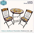 OEM Hand Painted Ceramic Mosaic Top Cast Iron Patio Outdoor Garden Set