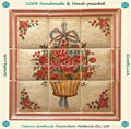 Hand Painting Ceramic Tile Plaque Decor with Magnolia Flower Pattern (36351) 3