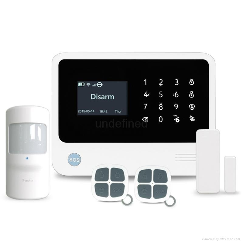smart home gsm wifi alarm system, 100 wireless zones 8 wired zones