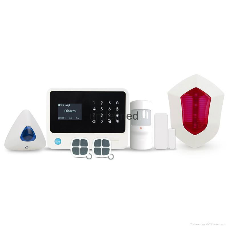 smart home gsm wifi alarm system, 100 wireless zones 8 wired zones 3