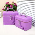 PU beauty case cosmetic case makeup storage organizer box women vanity case 5025 5