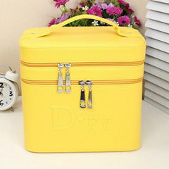 PU beauty case cosmetic bag makeup storage box organizer box women vanity case