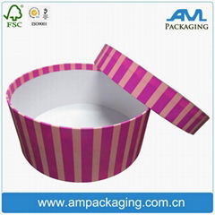 Recycled cheap guangdong custom color round flower box paper boxes