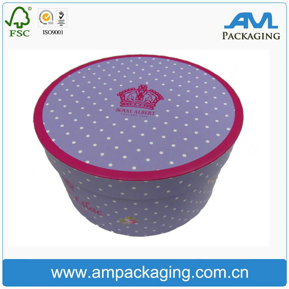 Recycled cheap guangdong custom color round flower box paper boxes 2