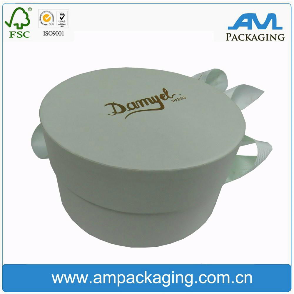 Recycled cheap guangdong custom color round flower box paper boxes 3