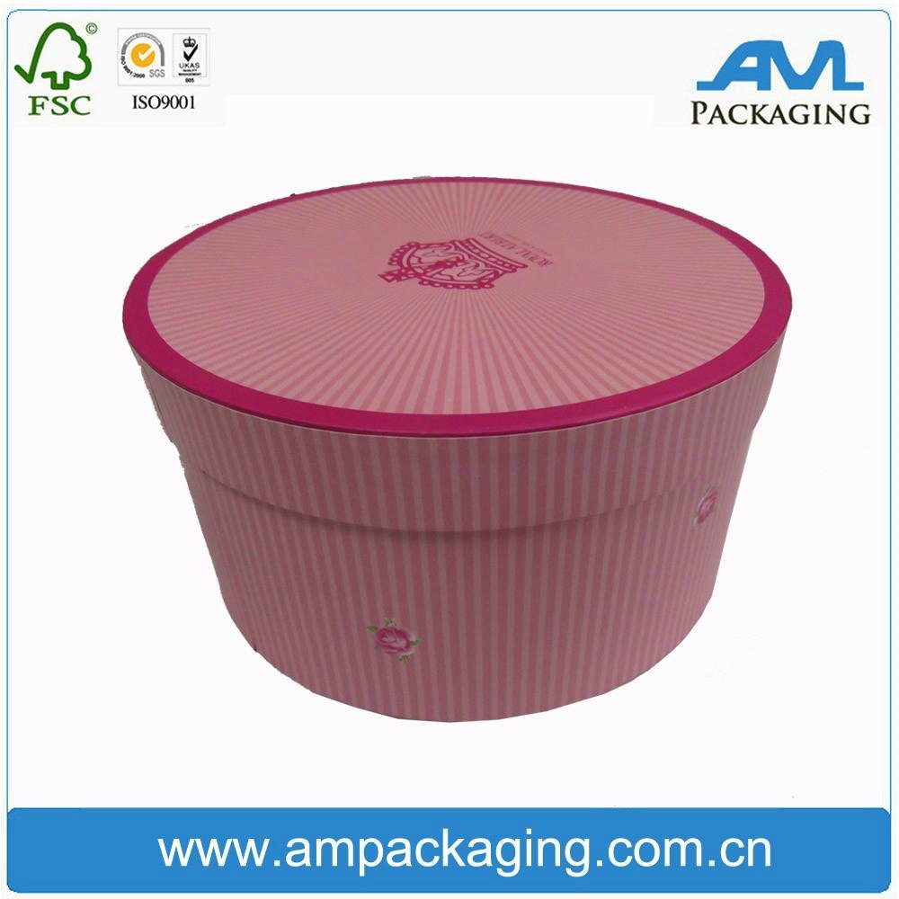 Recycled cheap guangdong custom color round flower box paper boxes 4
