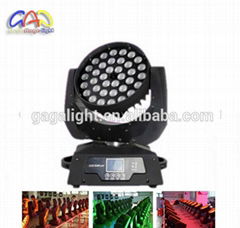 36X18W 6in 1 RGBWA UV LED Zoom Moving Head Light