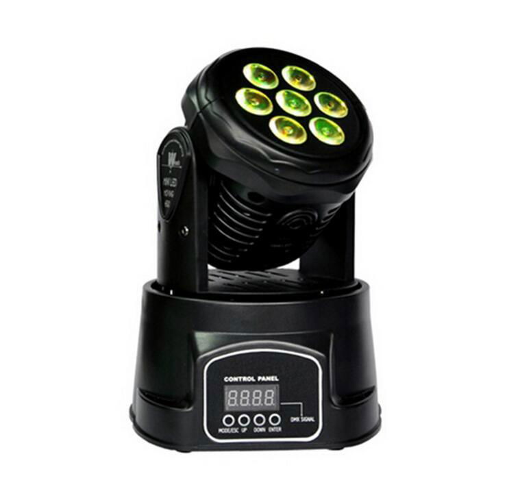 Stage Lighting DMX 7PCS 10W LED Mini Wash Moving Head Light 3