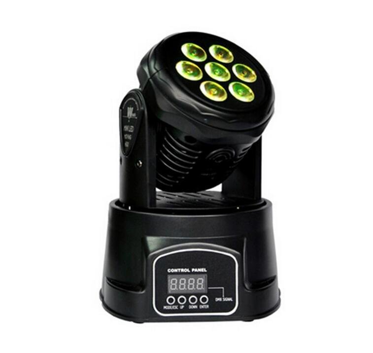 RGBW 4in1 7PCS 12W LED Beam Moving Head Light with Bar Lighting