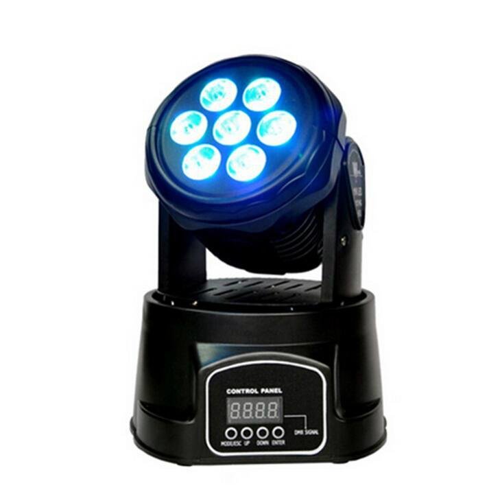 RGBW 4in1 7PCS 12W LED Beam Moving Head Light with Bar Lighting 5