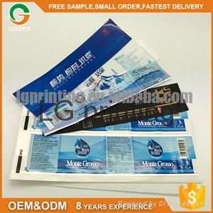 customized plastic material water bottle labels for packging 5