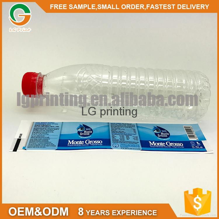 customized plastic material water bottle labels for packging 4