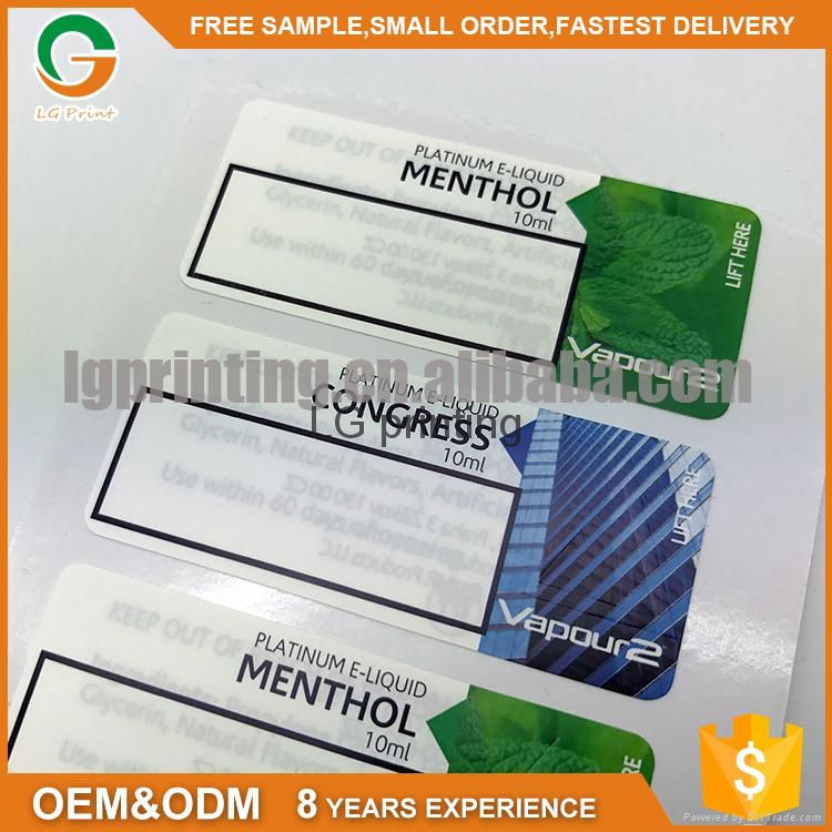 double layer packaging printing labels adhesive stickers LGNK LG