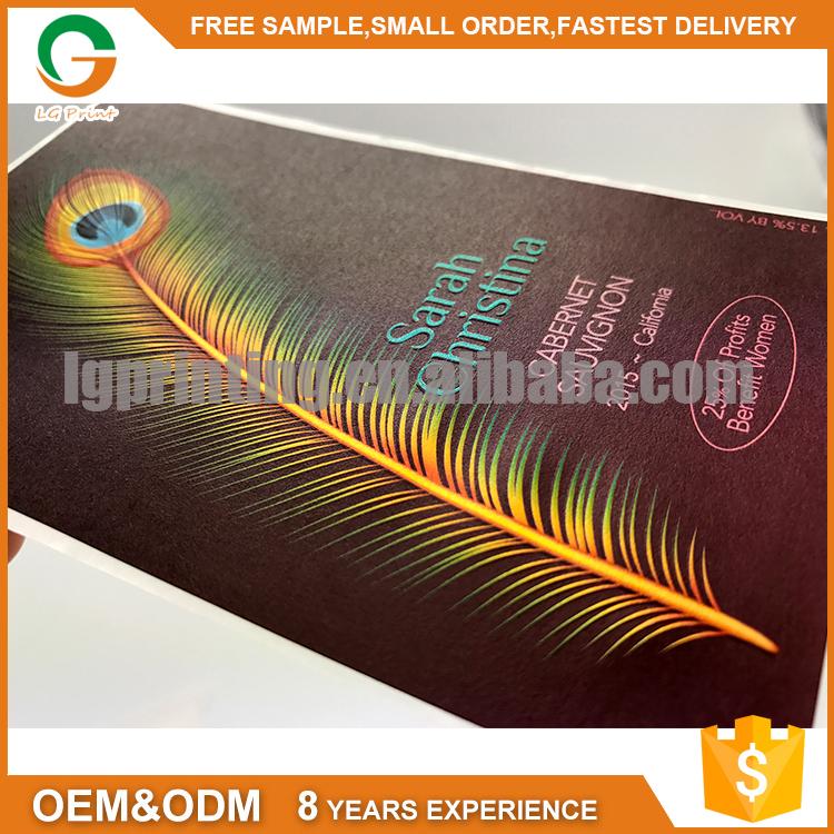 custom self adhesive label paper embossed packing label