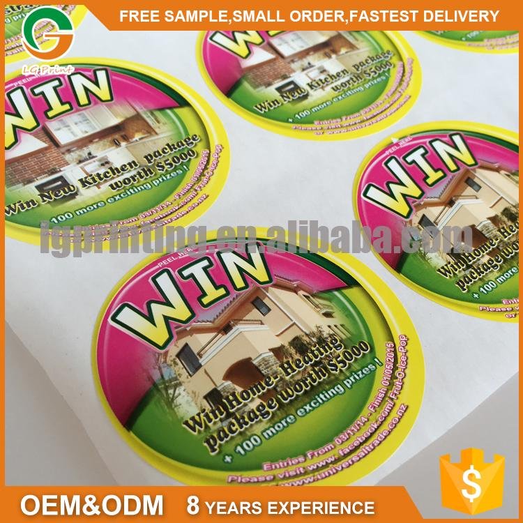 CMYK Patone Color Manufacturers customized Logo Code Paper Self Adhesive Sticker 5