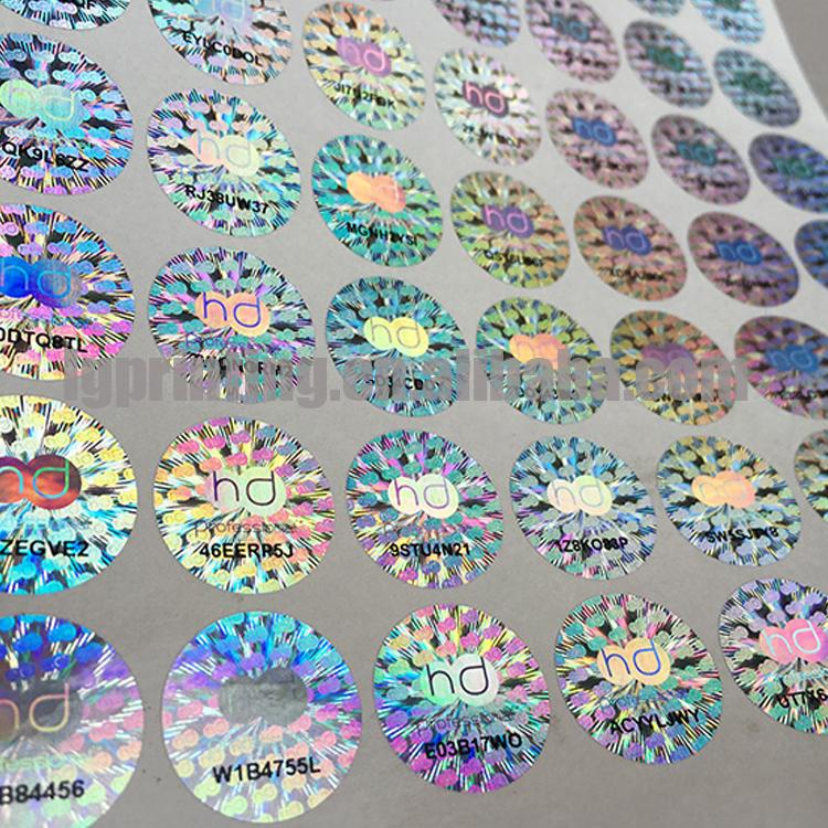 3d Hologram Sticker With Print Holographic Label For Cosmetic 5