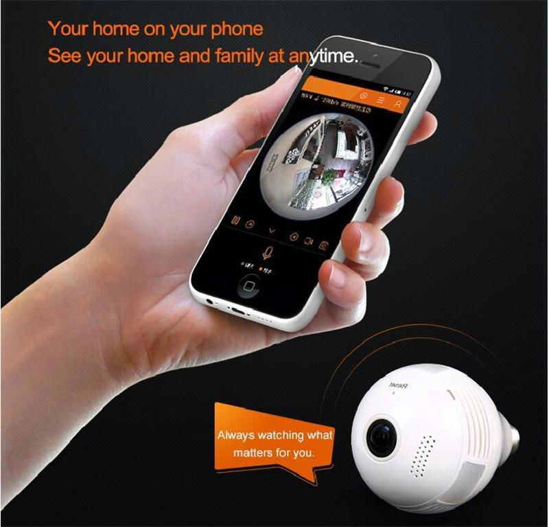 New resolution 360 degree wireless hidden camera 960p hd Smart alarm security wi 3